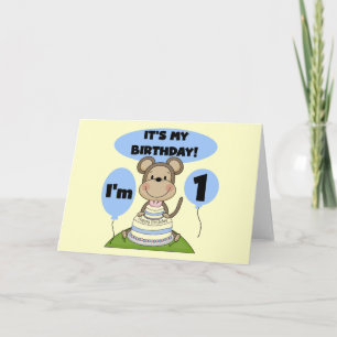 Monkey Birthday Boy 1. Karte