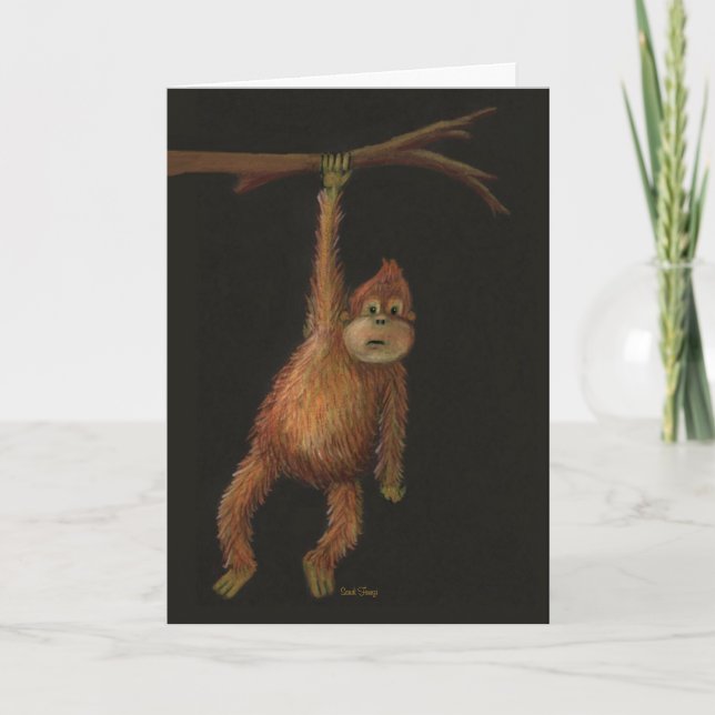 Monkey Birthday Card Karte (Vorderseite)