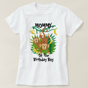 Monkey Birthday Shirt Mommy Monkey Geburtstag