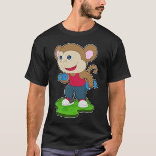 Monkey Bodybuilding Dumbell T-Shirt