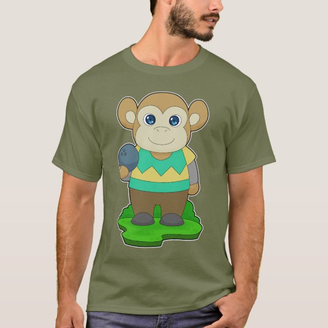 Monkey Bowling Bowling T-Shirt (Vorderseite)