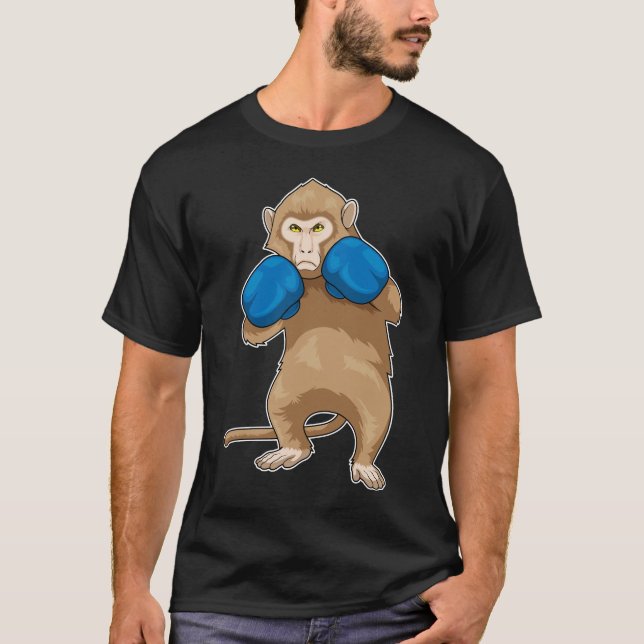 Monkey Boxer Boxhandschuhe Sport T-Shirt (Vorderseite)