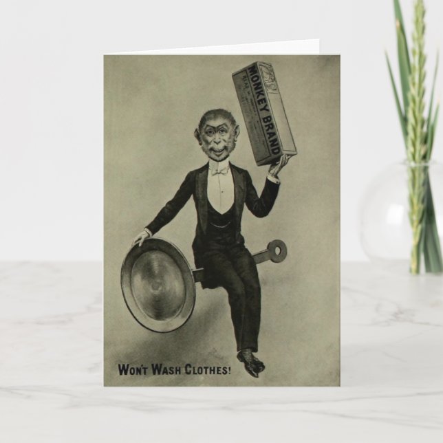 "Monkey Brand Soap Advertisement" Grußkarte Karte (Vorderseite)