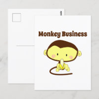 Monkey Business Funny Cartoon Affendesign