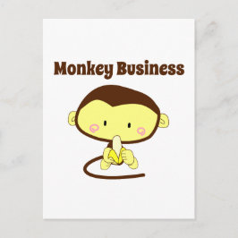 Monkey Business Funny Cartoon Affendesign Postkarte