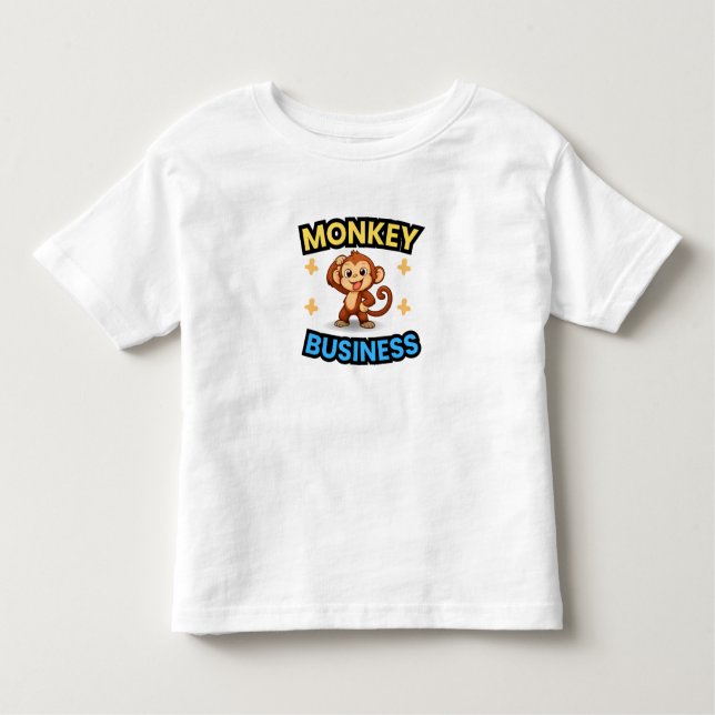 Monkey Business Funny  Kleinkind T-shirt (Vorderseite)