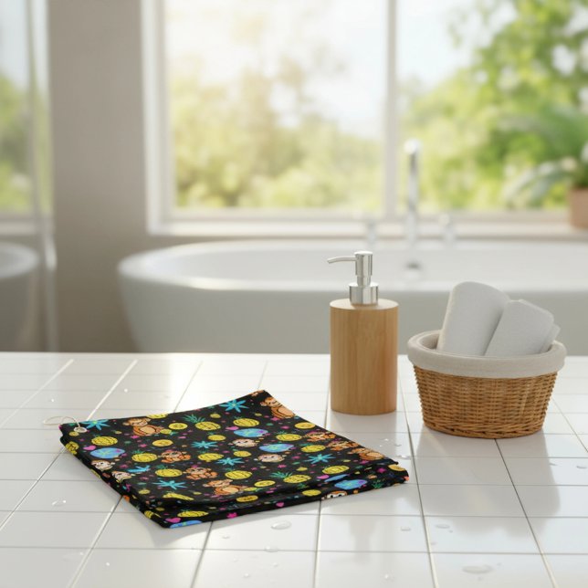 Monkey Business Pattern Golfhandtuch (Von Creator hochgeladen)