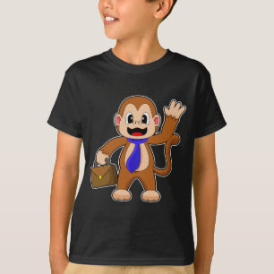 Monkey Businessman Briefcase T-Shirt