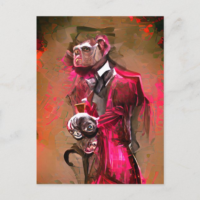 Monkey Butler Postkarte (Vorderseite)
