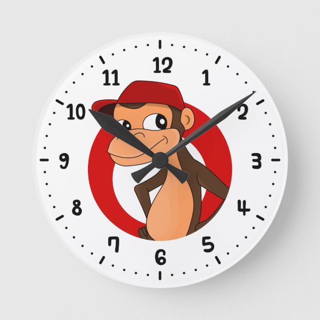 Monkey Cartoon rund um die Uhr (Vorderseite)