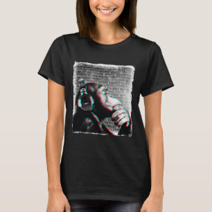 Monkey Chimp mit Kopfhörer Shirt - Edm Dj Music