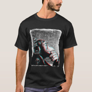 Monkey Chimp mit Kopfhörer Shirt - Edm Dj Music