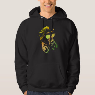 Monkey Chimp With Sunglasses And Headphones   Hoodie