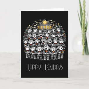 Monkey Christmas Choir Karte