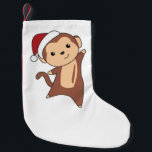 Monkey Christmas Snow Winter Animals Monkeys Adult Kleiner Weihnachtsstrumpf<br><div class="desc">Der Affe zu Weihnachten mit Feenlicht. Hübsche Tiere mit Geschenken und Schnee für den Urlaub. Auch lustig für Weihnachten im Juli. Affen sind niedliche Tiere und perfekt zu Weihnachten.</div>