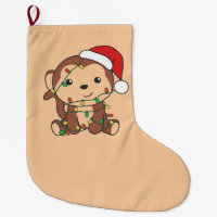 Monkey Christmas Winter Tiere Affen große Chri