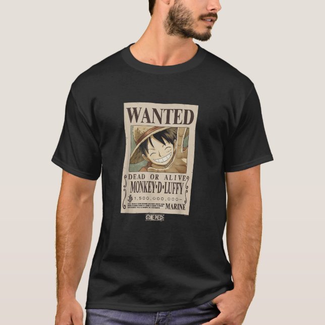 Monkey D. Luffy Wanted Poster: 1.5 Billion Berries T-Shirt (Vorderseite)
