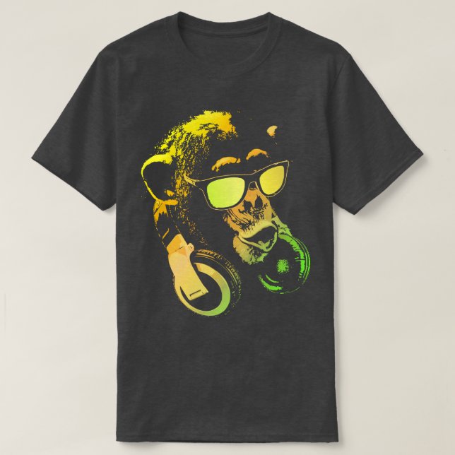 Monkey DJ Yellow T-Shirt (Design vorne)