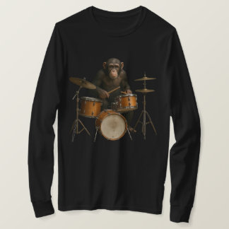 Monkey Drummer Muster Shirt