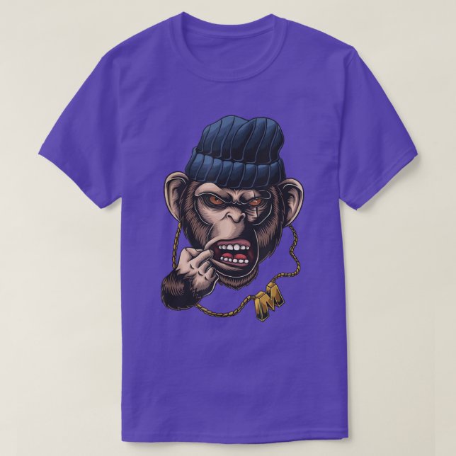 Monkey Face Funny Sarcasm Gangster  T-Shirt (Design vorne)