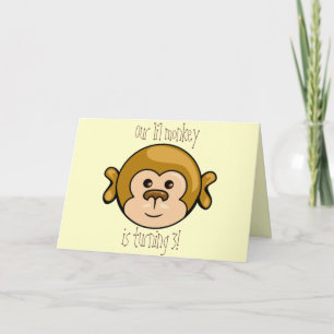 monkey face, Our lil monkey birthday party invite Einladung