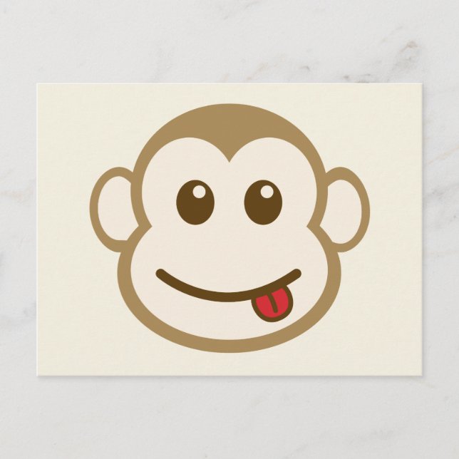Monkey Face Vector Art Postkarte (Vorderseite)
