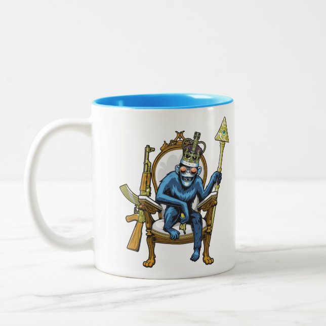 Monkey Face Zweifarbige Tasse (Links)