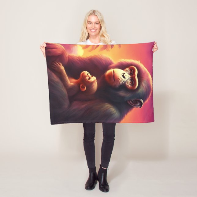 Monkey Fleece Blanket, 30"x40" (Beispiel)