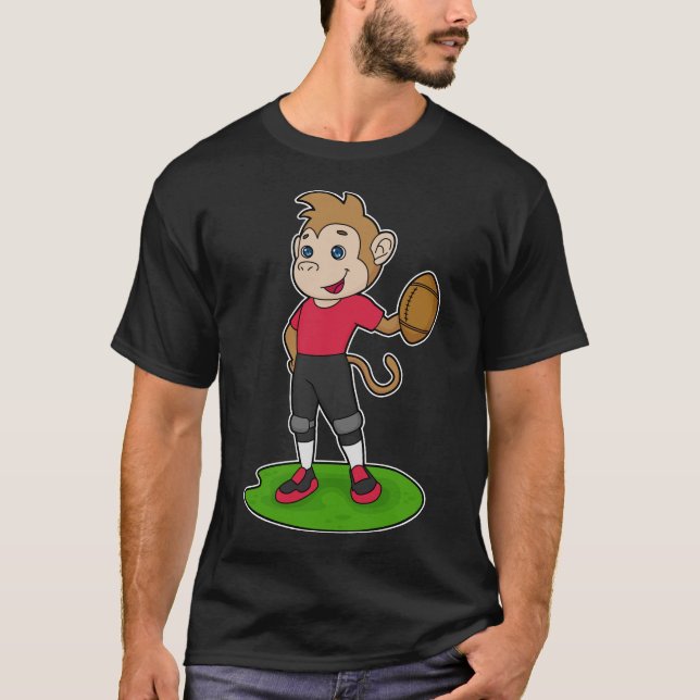 Monkey Football player Football T-Shirt (Vorderseite)