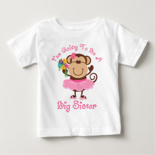 Monkey Future Big Sister Baby T-shirt