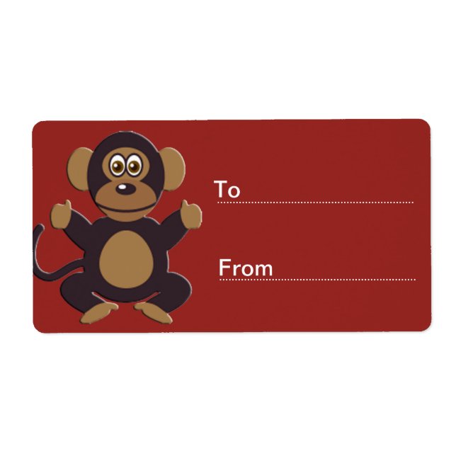 Monkey Gift Label (Vorne)