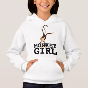 MONKEY GIRL FUNNY GIRLS KIDS T - SHIRT