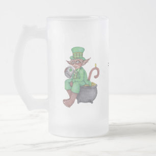 Monkey Gnome Leprechaun Mattiert Glass Tasse