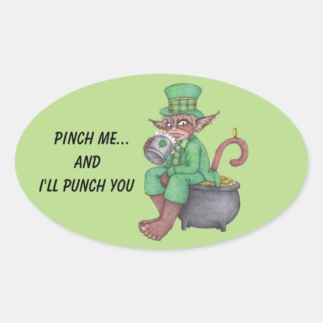 Monkey Gnome Leprechaun Stickers (Vorderseite)