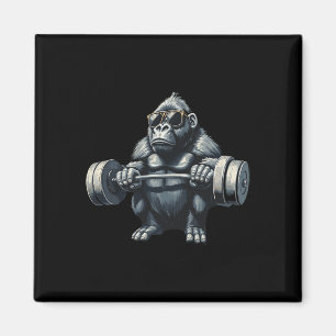 Monkey Gorilla Bodybuilding Muscles Fitness Gym Magnet