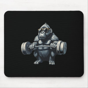 Monkey Gorilla Bodybuilding Muscles Fitness Gym Mousepad