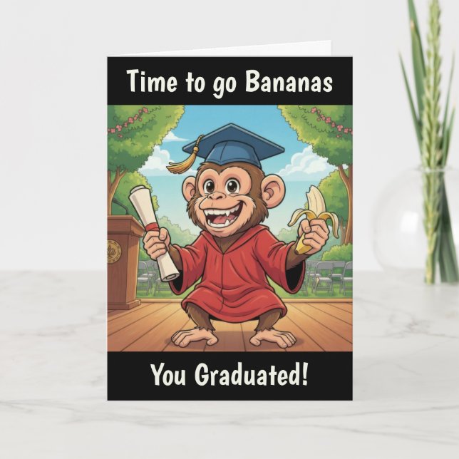 Monkey Graduation Card Karte (Vorderseite)