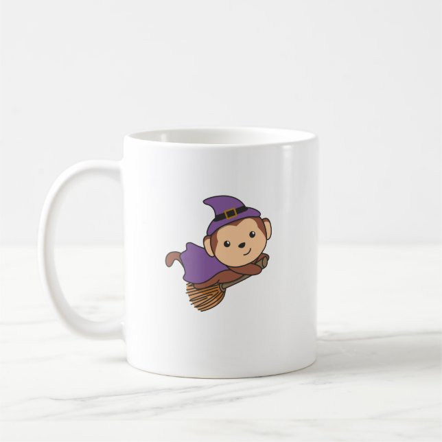 Monkey Halloween Hexenkids Hexenkostüm Kaffeetasse (Links)