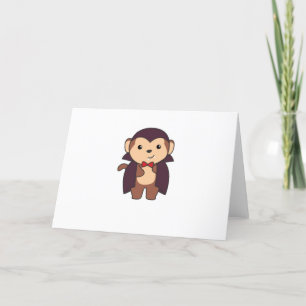 Monkey Halloween Niedlich Devil Kids Vampir Kostüm Feiertagskarte