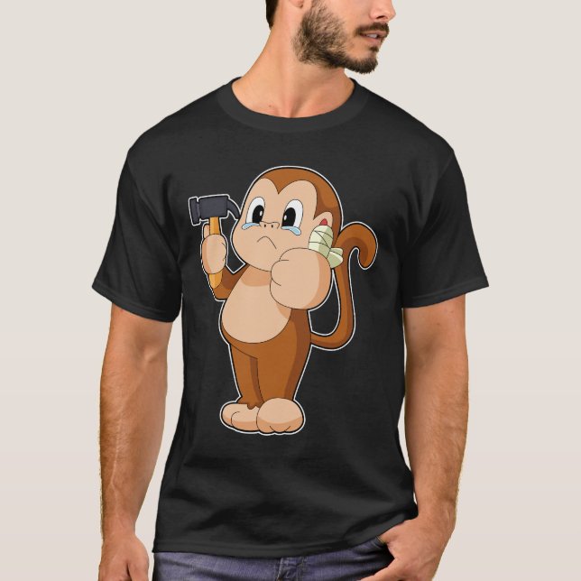 Monkey Handyman Hammer T-Shirt (Vorderseite)
