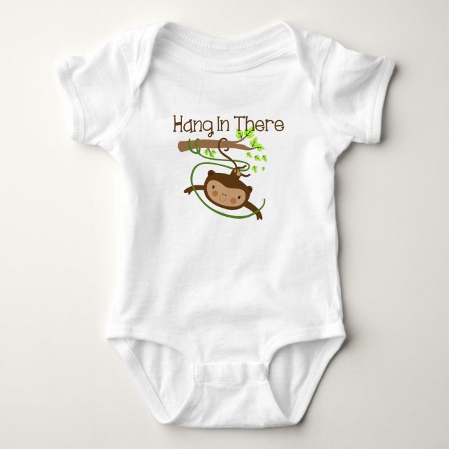 Monkey Hang in There Baby Strampler (Vorderseite)