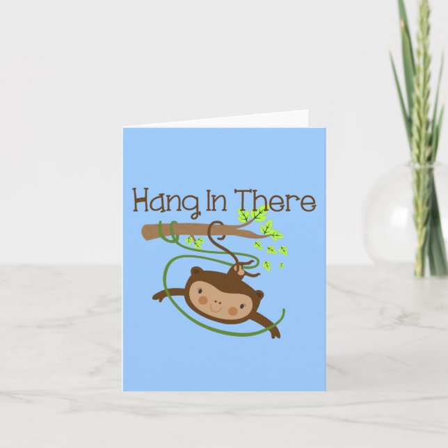 Monkey Hang in There Karte (Vorderseite)