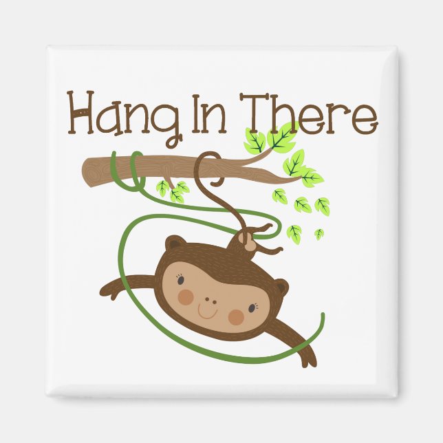 Monkey Hang in There Magnet (Vorne)