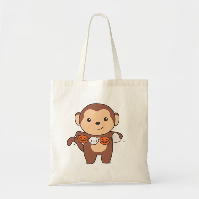 Monkey Happy Halloween Pumpkin Bat Kostüm Tasche B (Vorne)