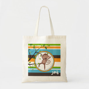 Monkey herum Jungen-personalisierte Tasche