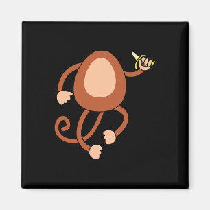 Monkey Holding Banana Kostüm Spaß leicht Halloween Magnet