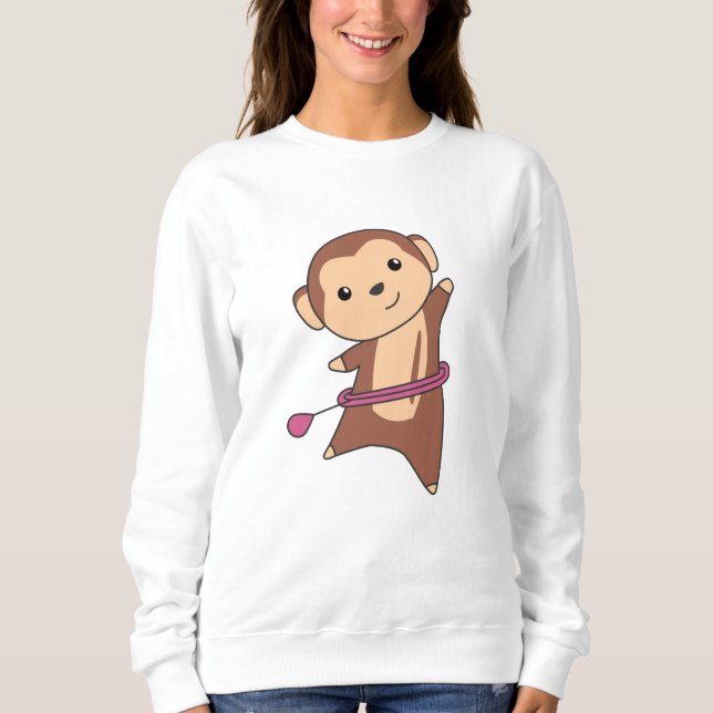 Monkey Hullern Funny Dancing Sport Huller Reifen Sweatshirt (Vorderseite)