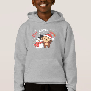 Monkey I Love You Snow Much Snowman Pun Hoodie