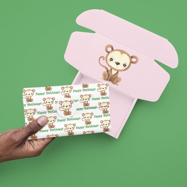 Monkey Jungle Tissue Seidenpapier (Celebrate a special birthday with this cute monkey tissue paper! )
