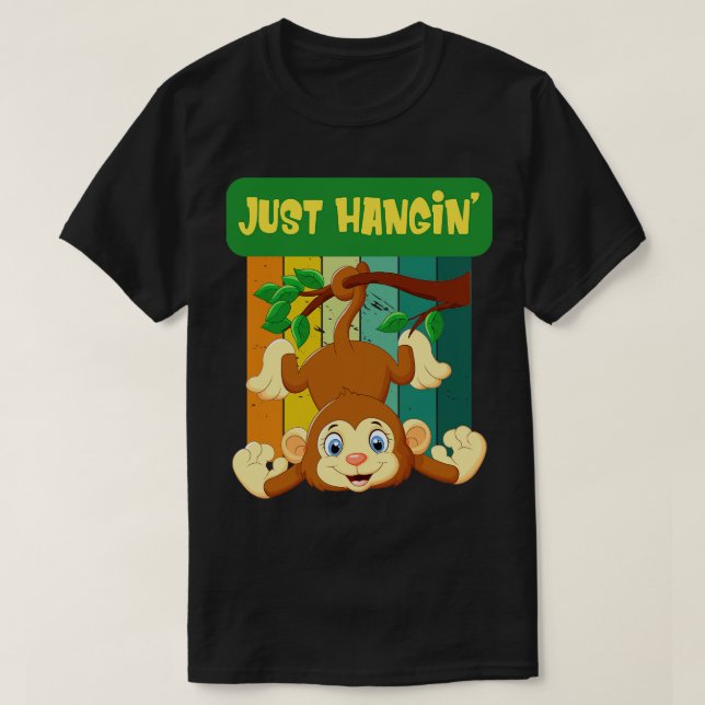 Monkey Just Hangin T-Shirt (Design vorne)